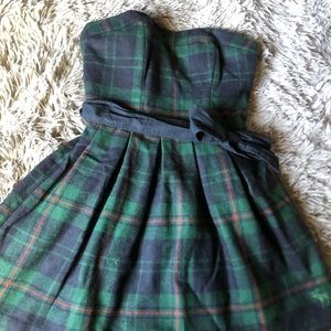 Abercrombie & Fitch Plaid Strapless Dress